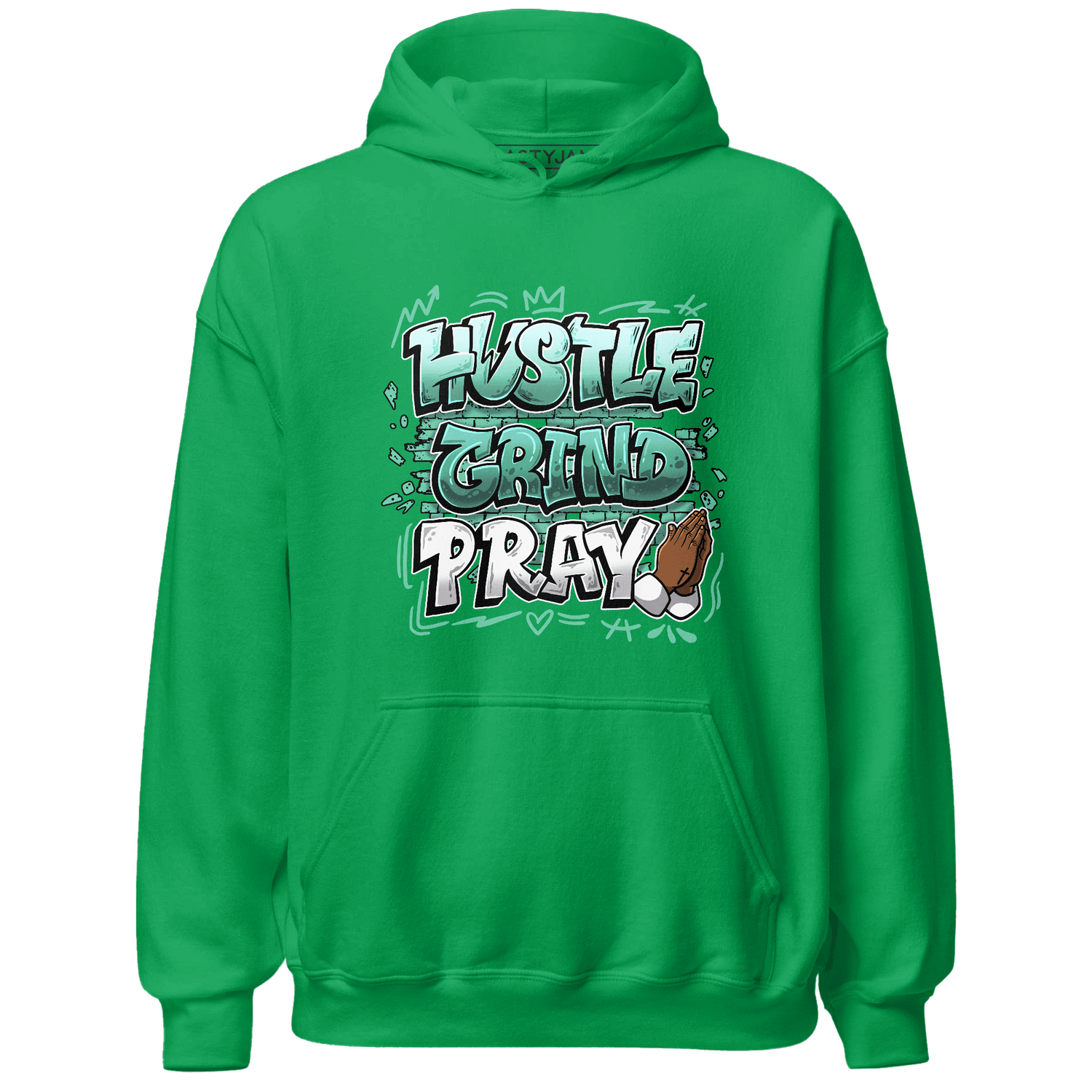 High OG Green Glow 1s Hoodie Match Hustle Grind Pray - NastyJamz