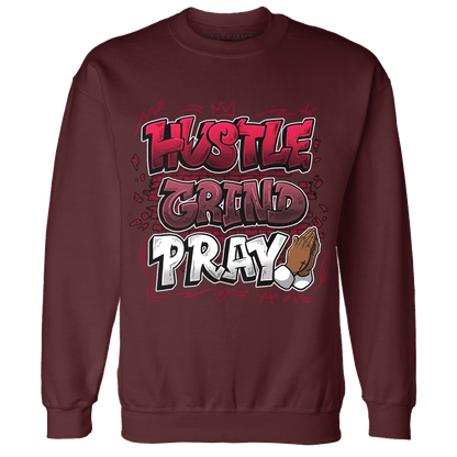High White Team Red 1s Sweatshirt Match Hustle Grind Pray - NastyJamz