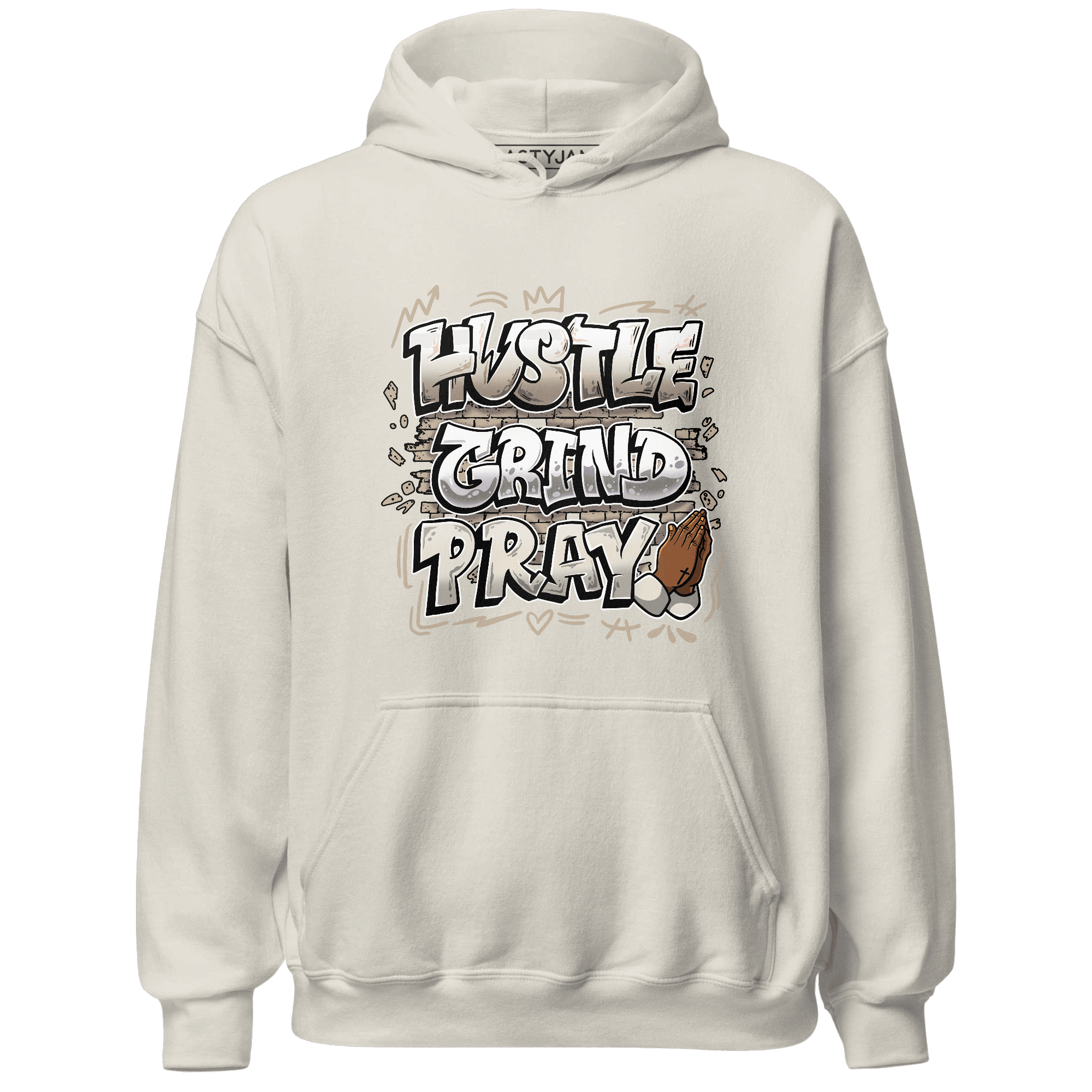 Latte 1s Hoodie Match Hustle Grind Pray - NastyJamz