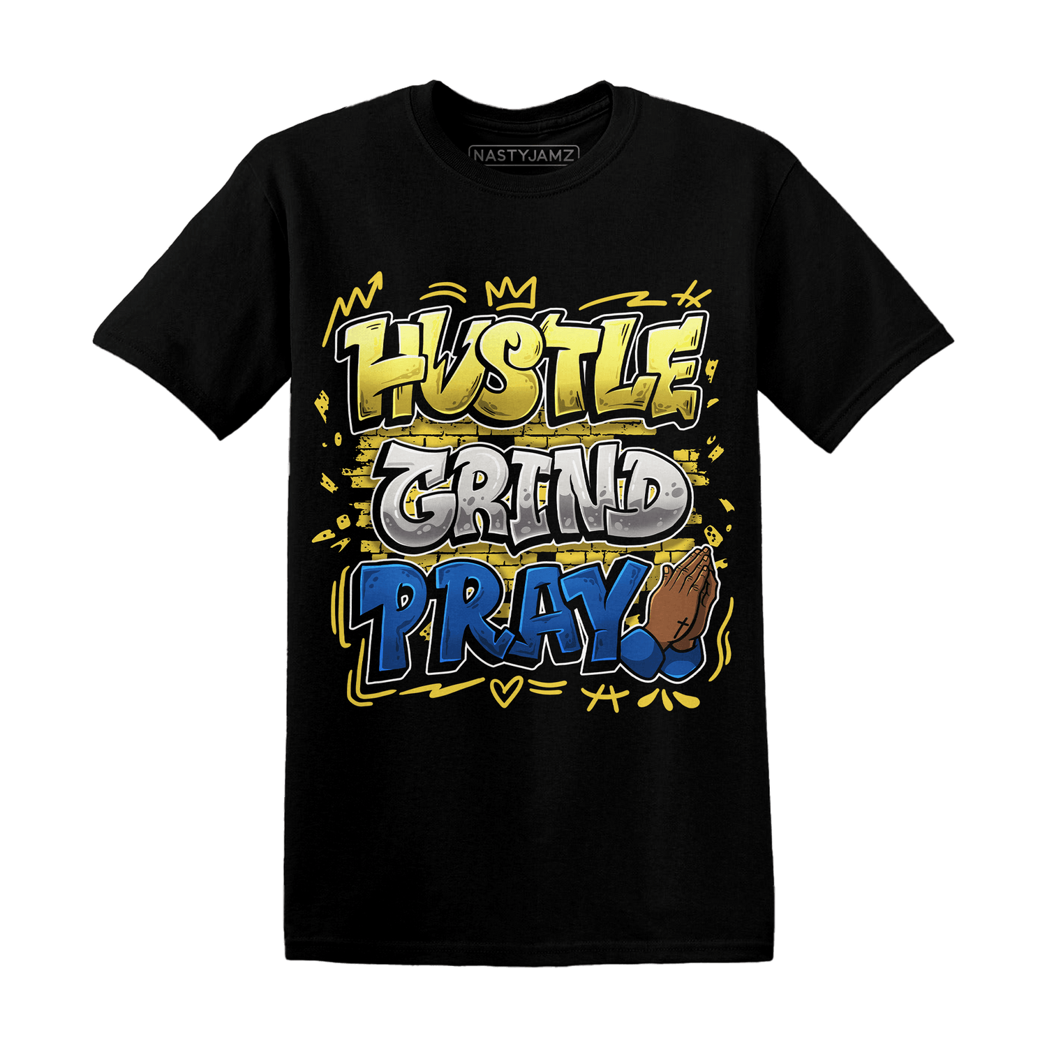 Low OG Canary TVSC 1s T Shirt Match Hustle Grind Pray - NastyJamz
