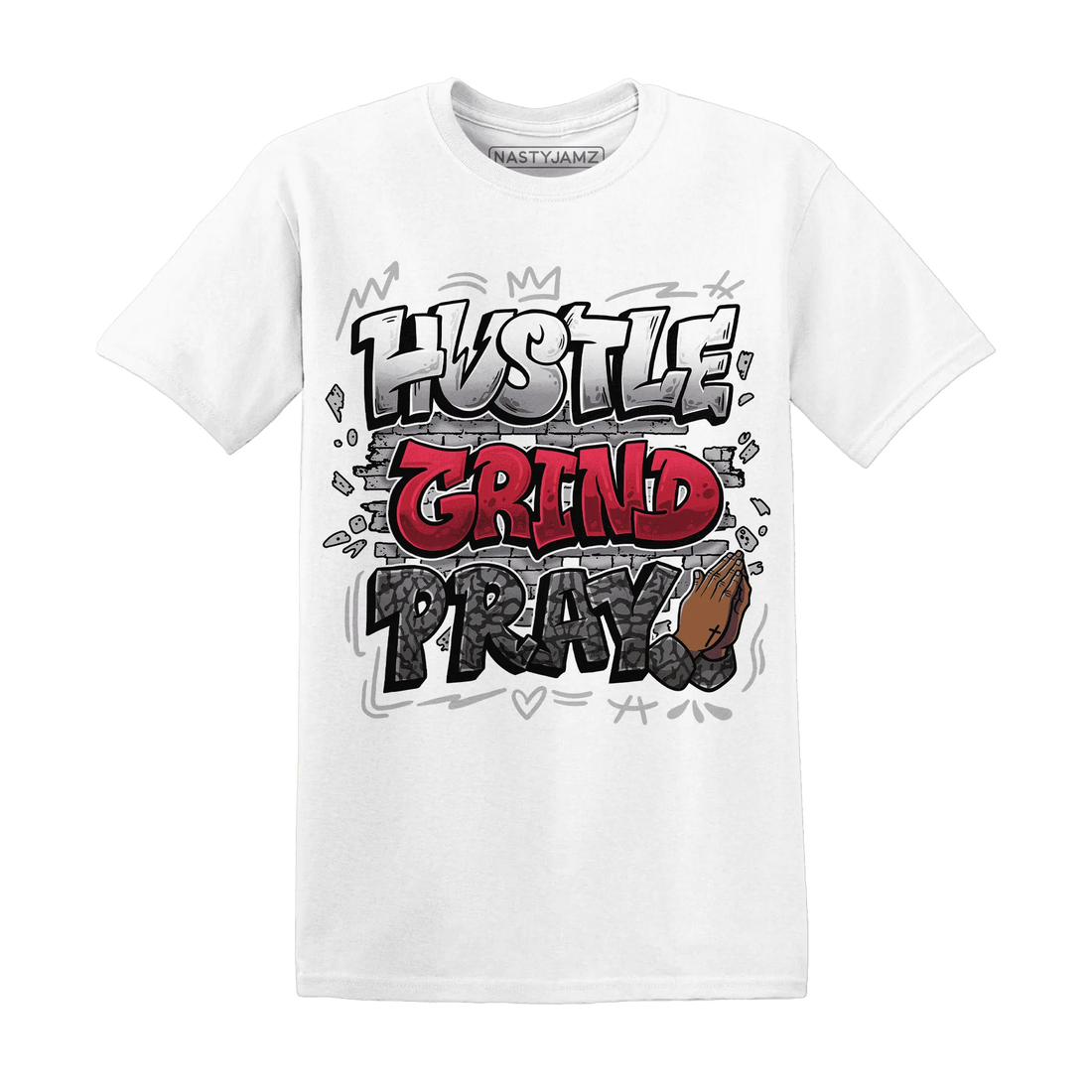 Cement-Grey-3s-T-Shirt-Match-Hustle-Grind-Pray