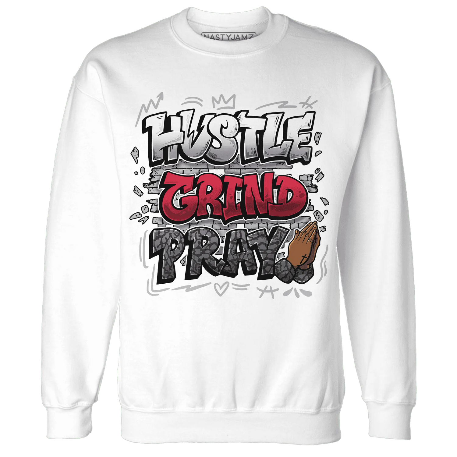 Cement-Grey-3s-Sweatshirt-Match-Hustle-Grind-Pray