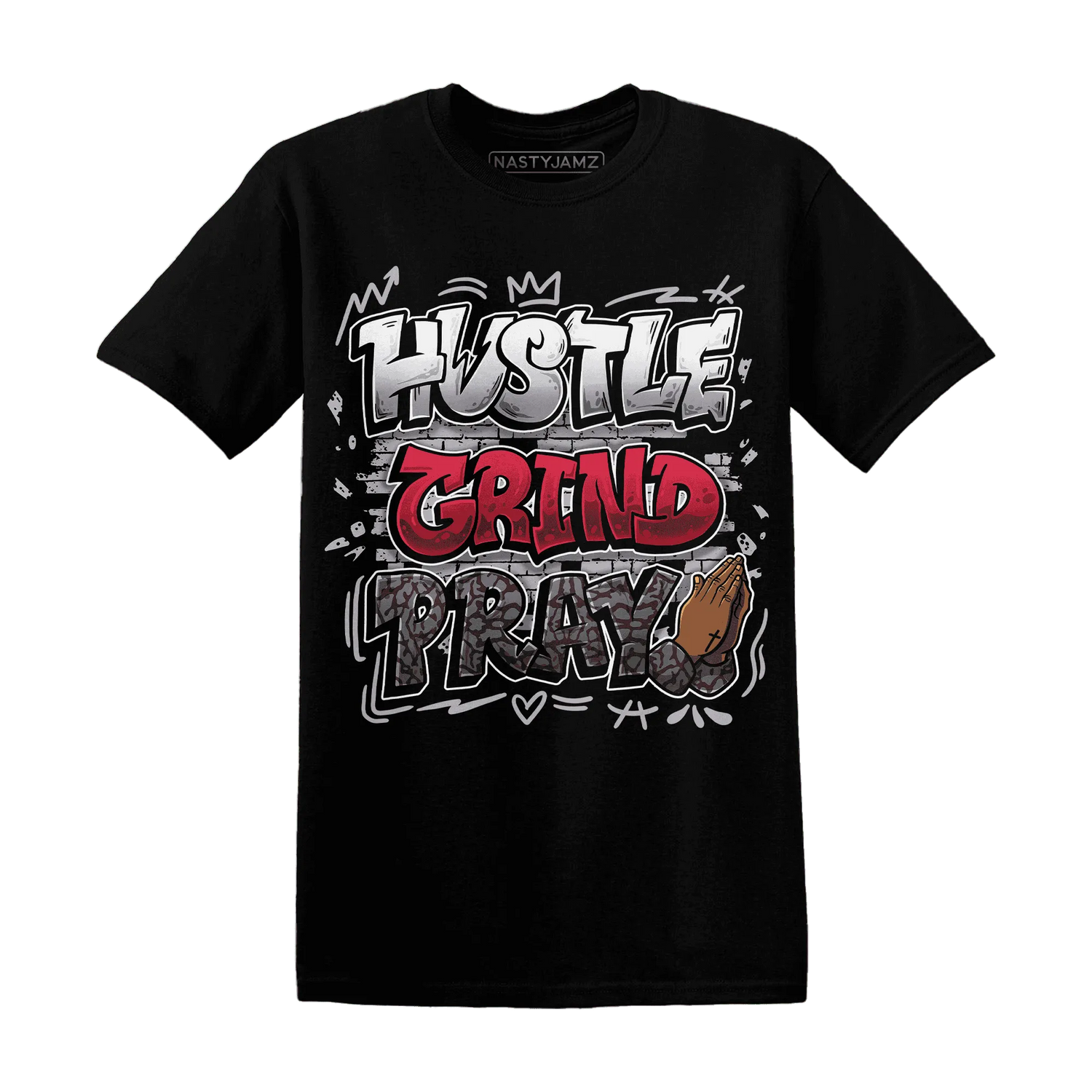 Cement-Grey-3s-T-Shirt-Match-Hustle-Grind-Pray