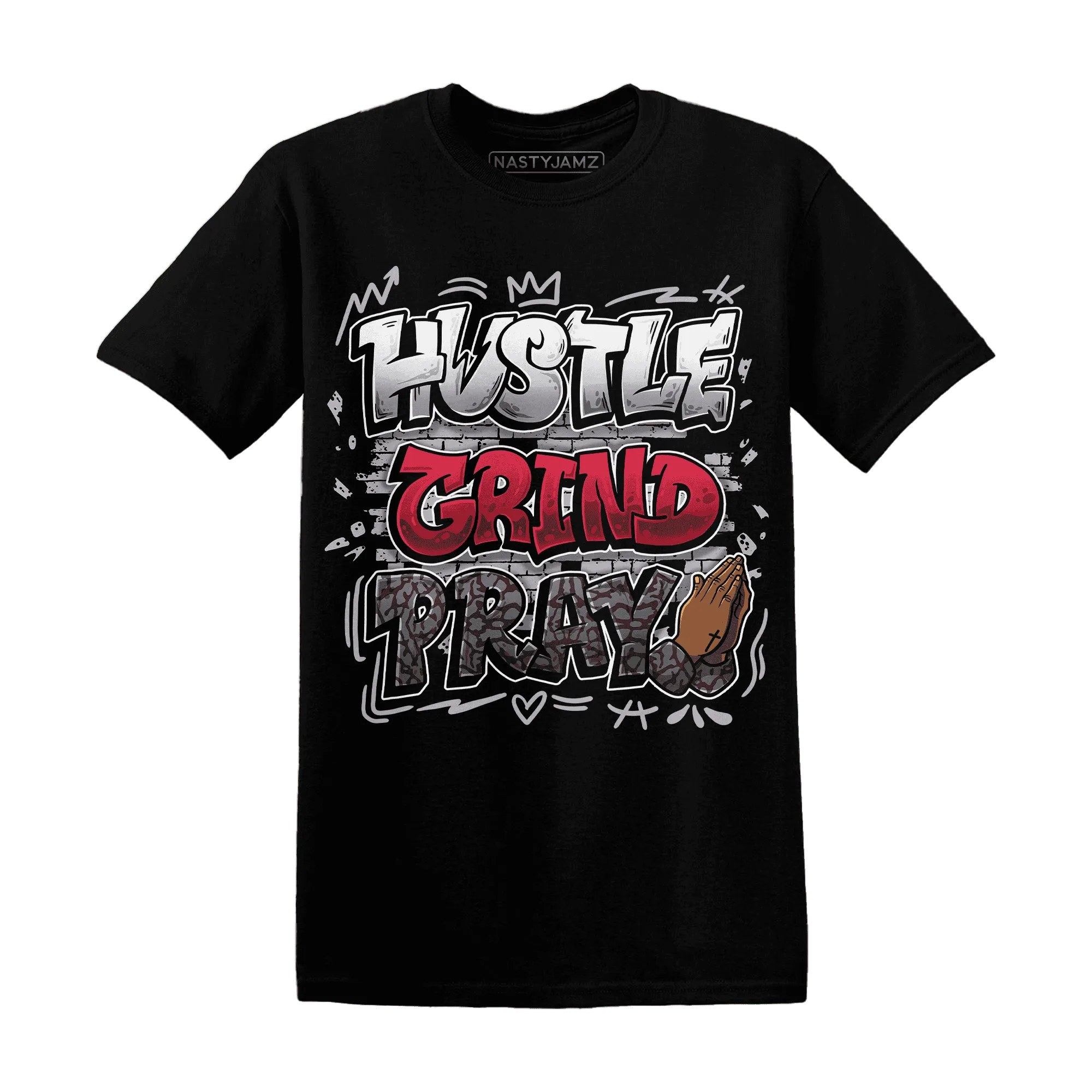 Cement-Grey-3s-T-Shirt-Match-Hustle-Grind-Pray