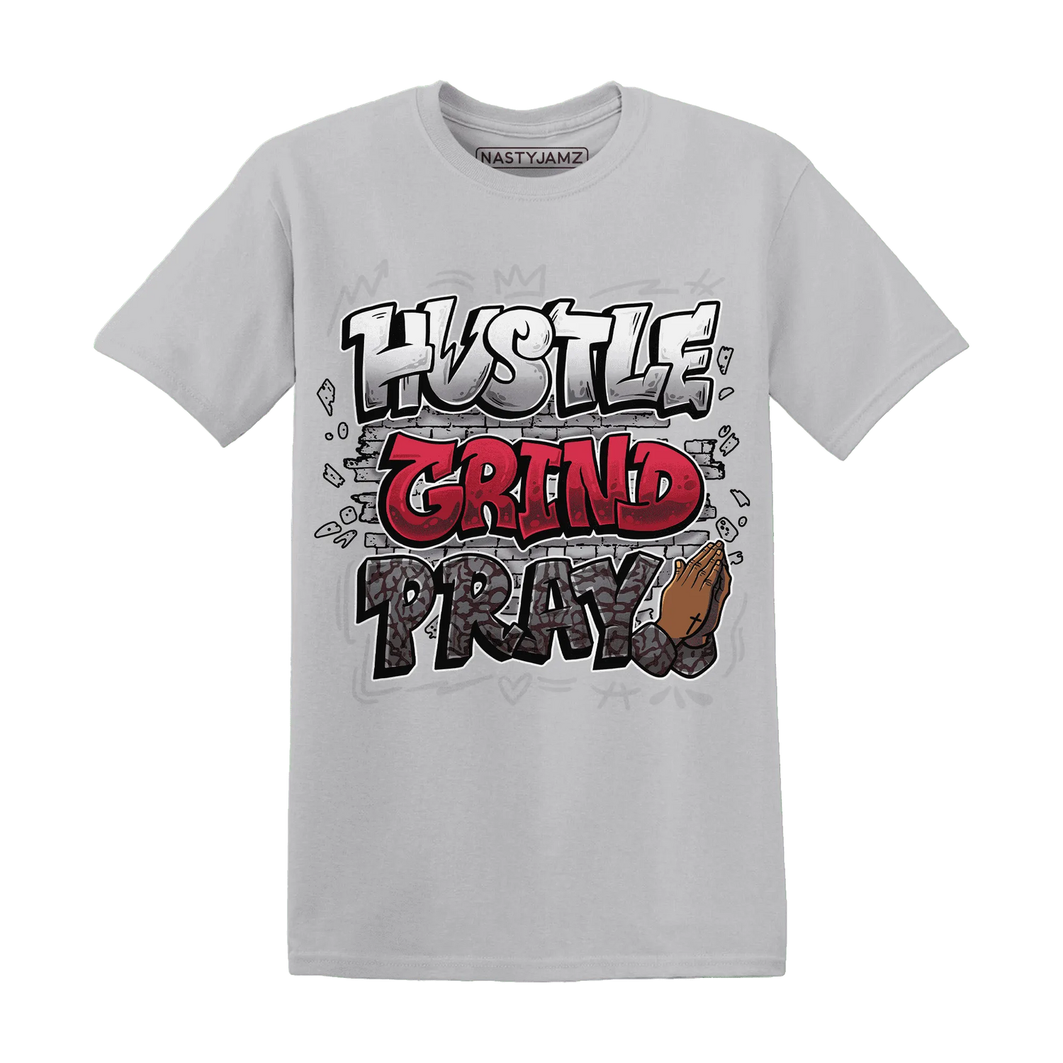 Cement-Grey-3s-T-Shirt-Match-Hustle-Grind-Pray