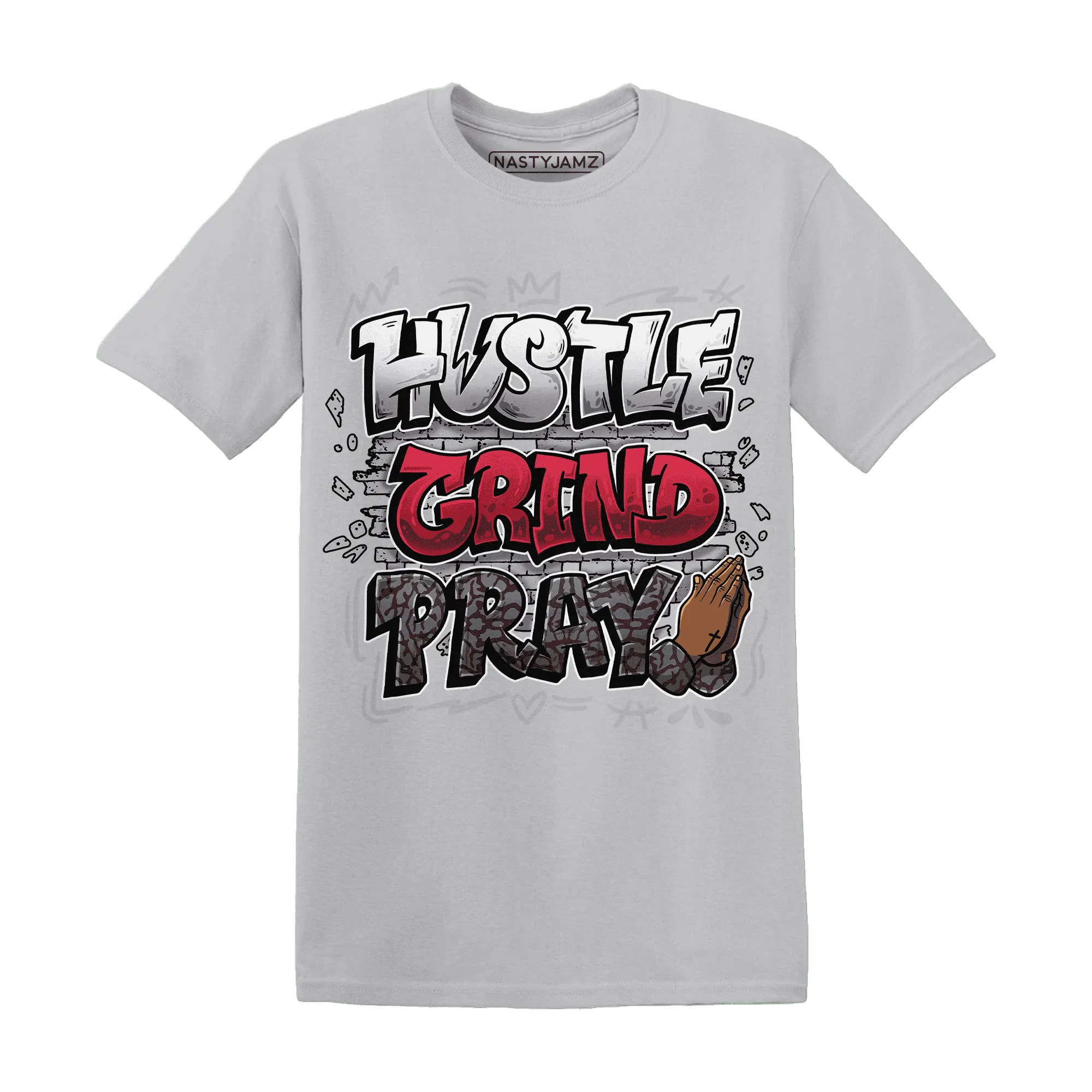 Cement-Grey-3s-T-Shirt-Match-Hustle-Grind-Pray
