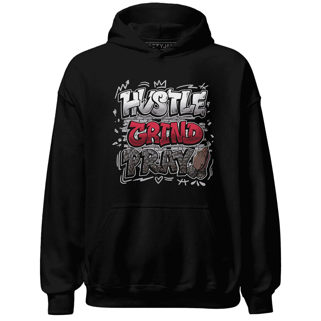 Cement-Grey-3s-Hoodie-Match-Hustle-Grind-Pray