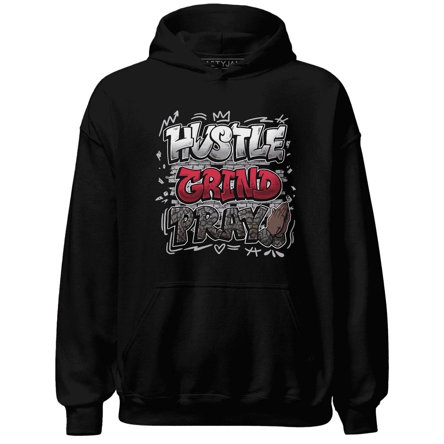 Cement-Grey-3s-Hoodie-Match-Hustle-Grind-Pray