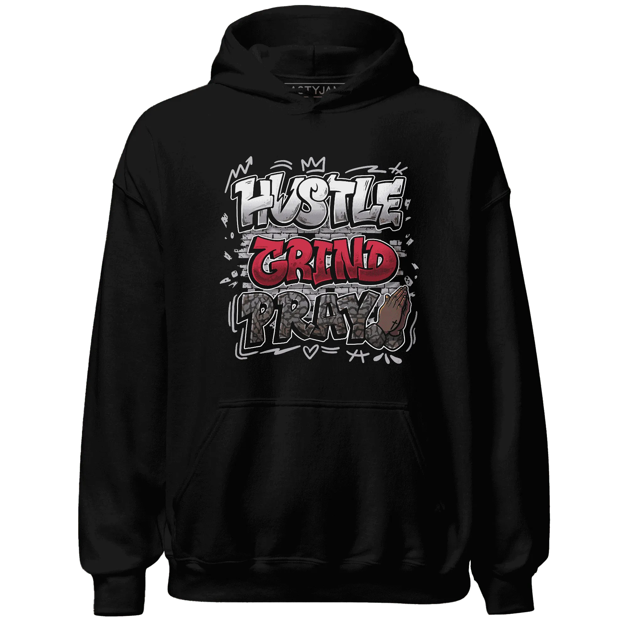 Cement-Grey-3s-Hoodie-Match-Hustle-Grind-Pray