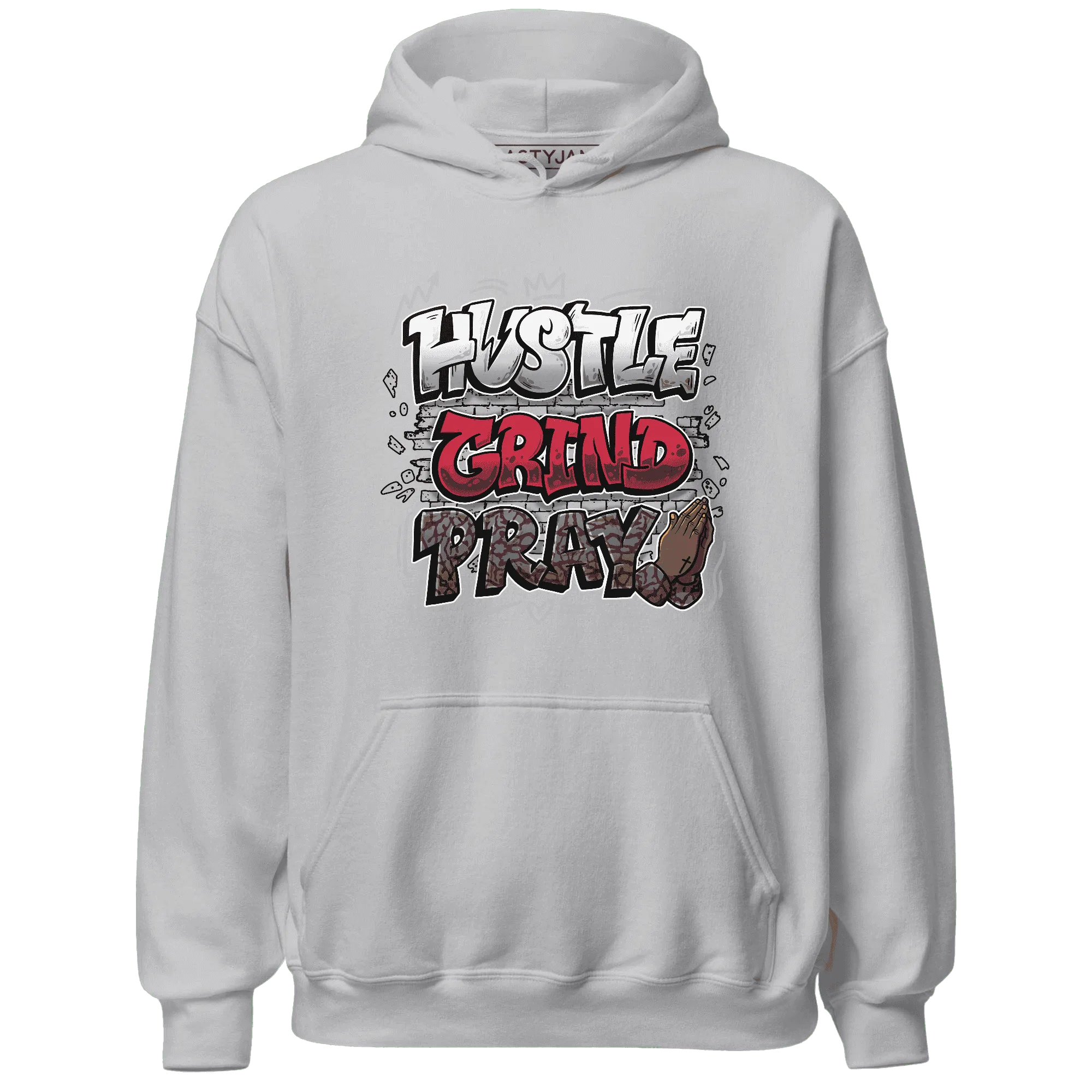 Cement-Grey-3s-Hoodie-Match-Hustle-Grind-Pray