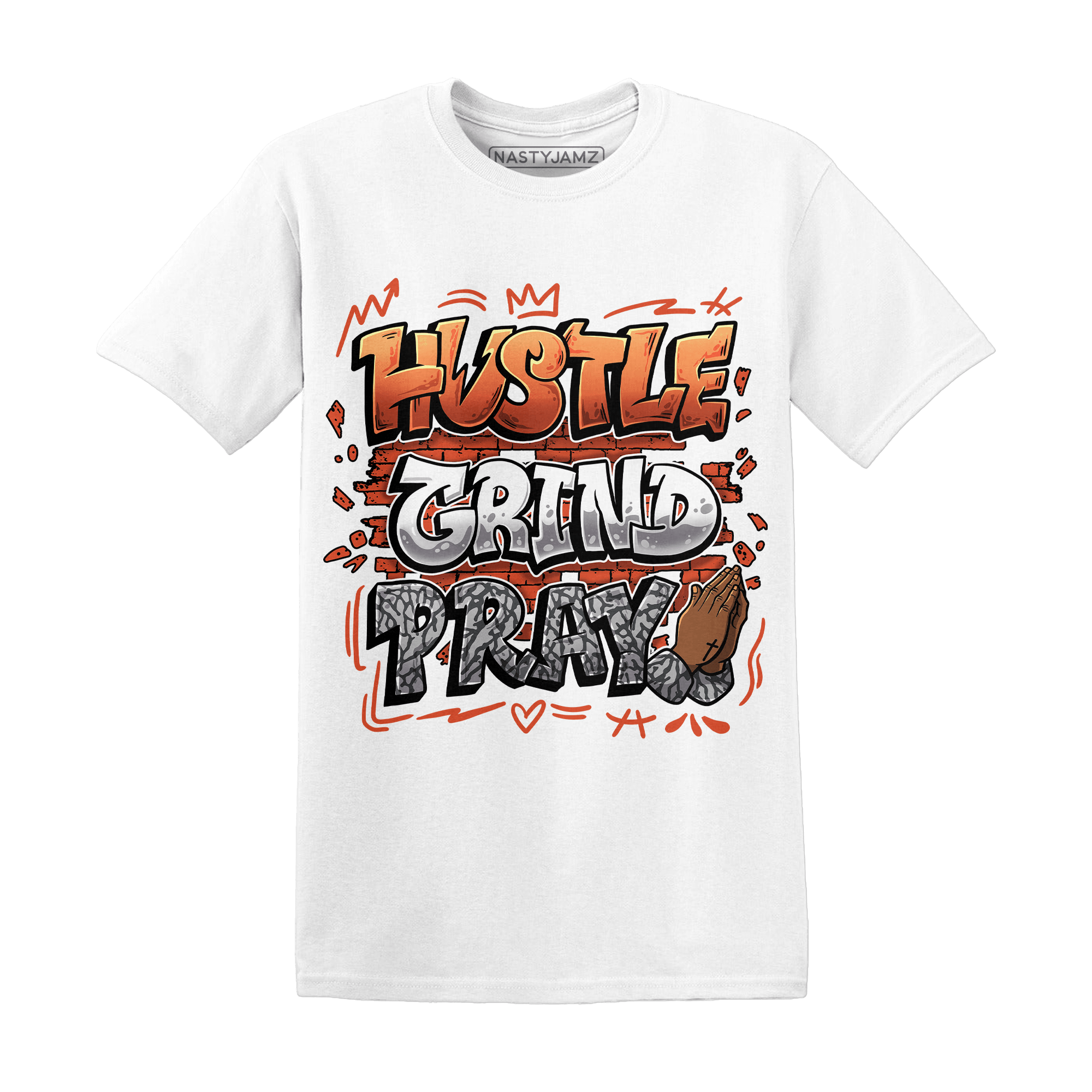 Georgia Peach 3s T Shirt Match Hustle Grind Pray - NastyJamz