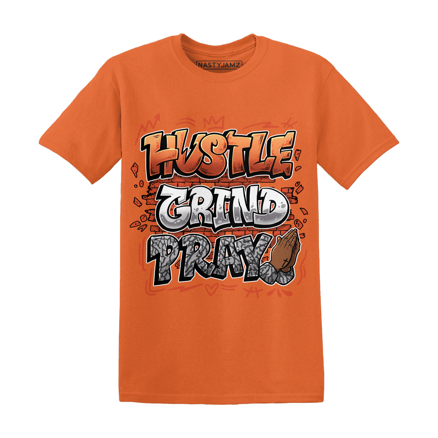Georgia Peach 3s T Shirt Match Hustle Grind Pray - NastyJamz