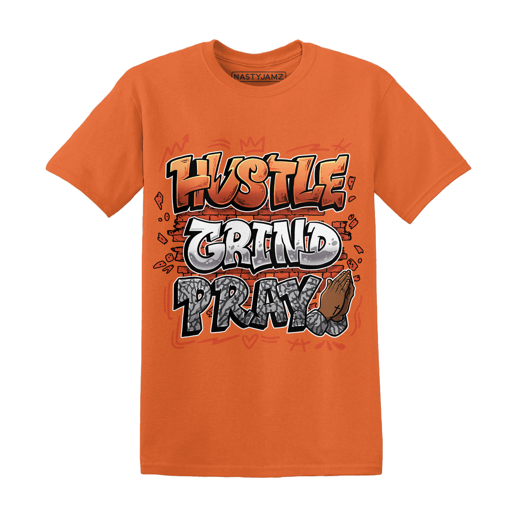 Georgia Peach 3s T Shirt Match Hustle Grind Pray - NastyJamz