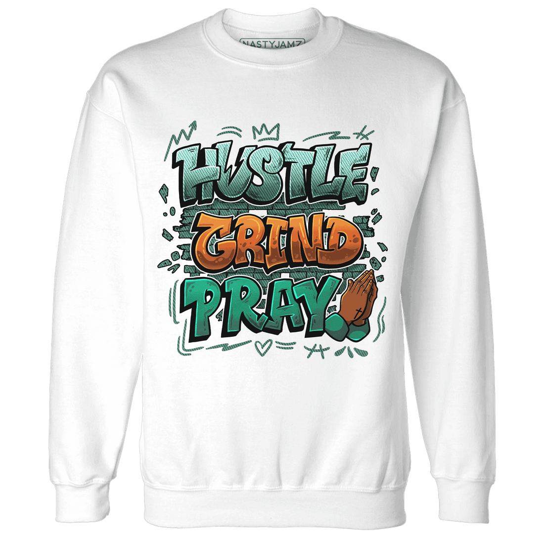 Nina CN Abney 3s Sweatshirt Match Hustle Grind Pray - NastyJamz