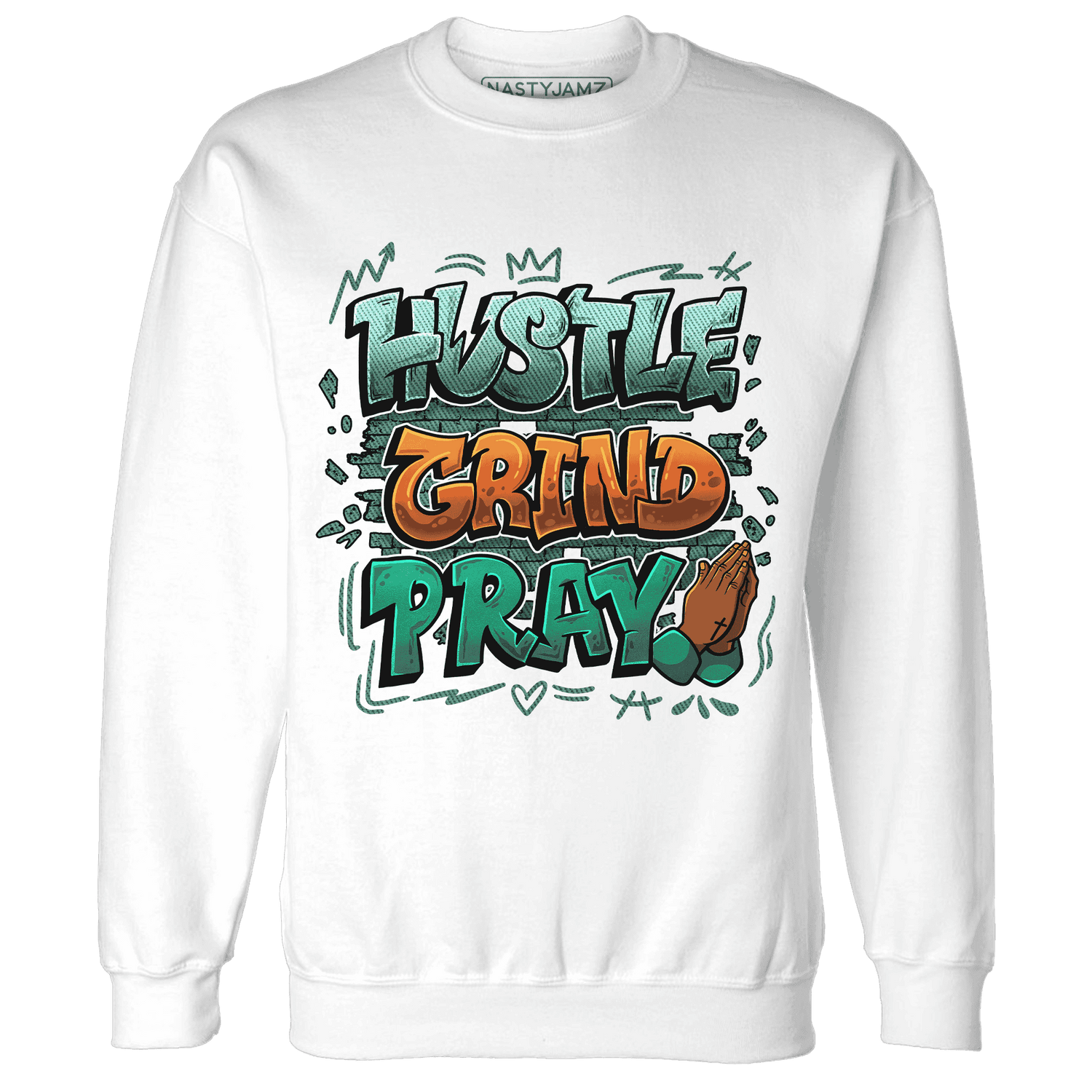 Nina CN Abney 3s Sweatshirt Match Hustle Grind Pray - NastyJamz