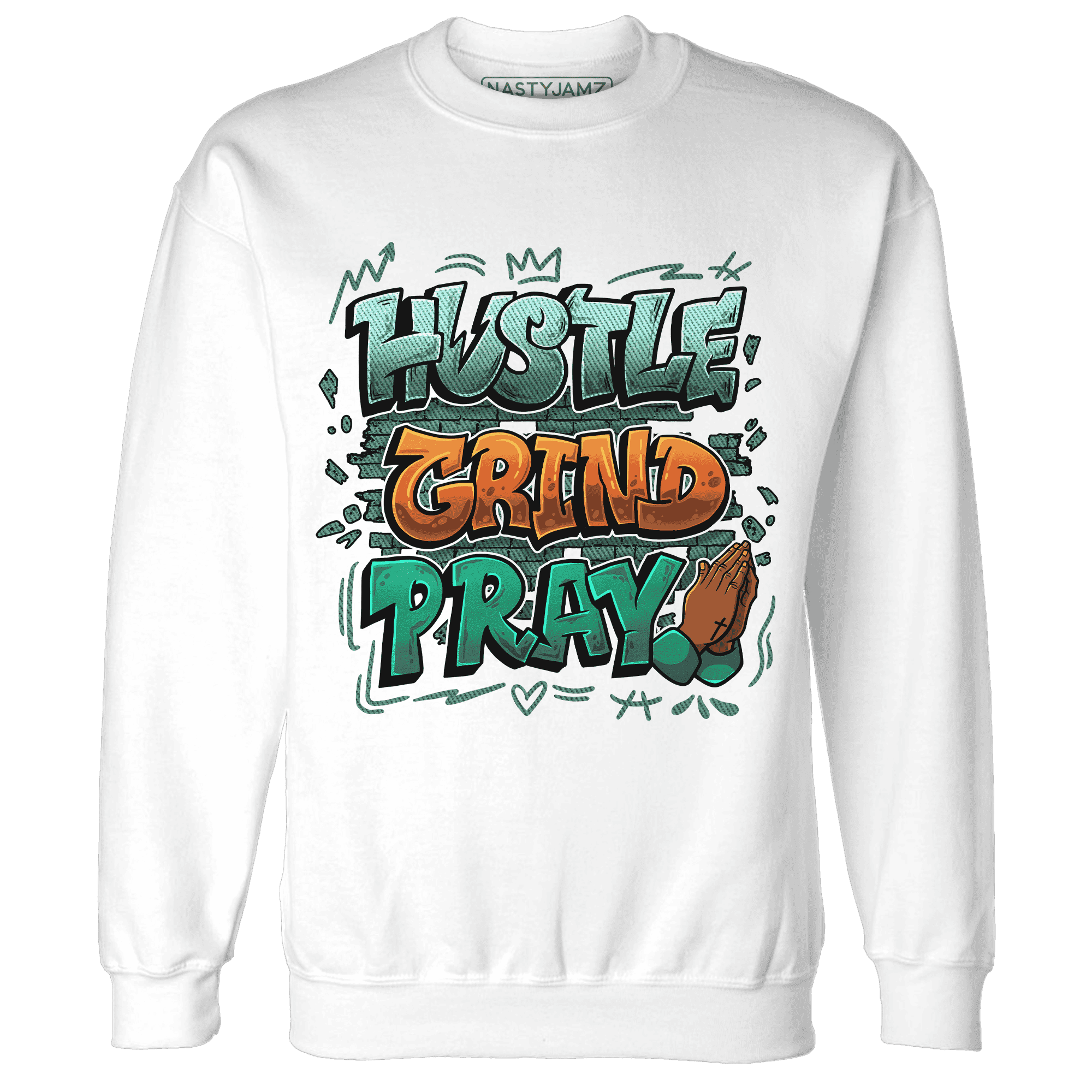 Nina CN Abney 3s Sweatshirt Match Hustle Grind Pray - NastyJamz