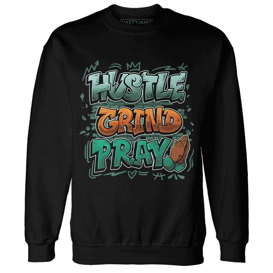 Nina CN Abney 3s Sweatshirt Match Hustle Grind Pray - NastyJamz