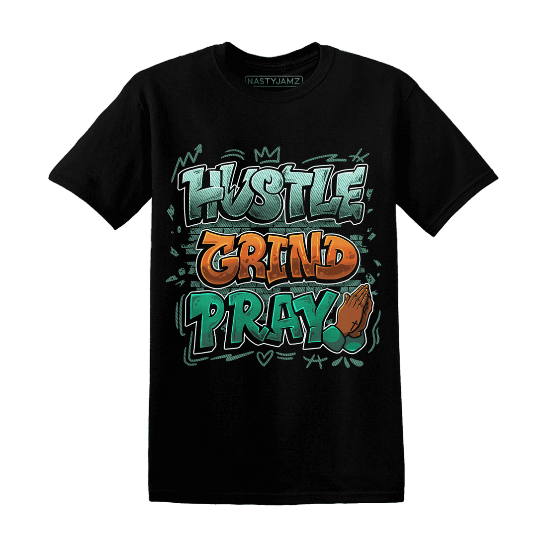 Nina CN Abney 3s T Shirt Match Hustle Grind Pray - NastyJamz