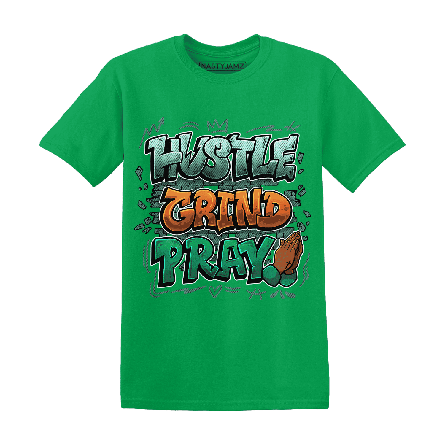 Nina CN Abney 3s T Shirt Match Hustle Grind Pray - NastyJamz