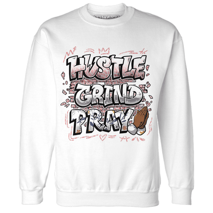 Red Stardust 3s Sweatshirt Match Hustle Grind Pray - NastyJamz