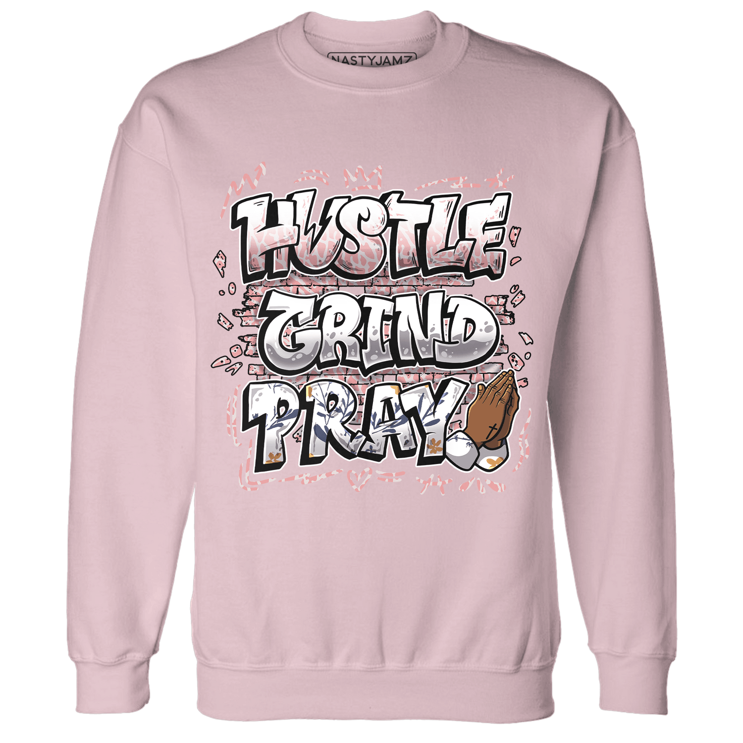 Red Stardust 3s Sweatshirt Match Hustle Grind Pray - NastyJamz