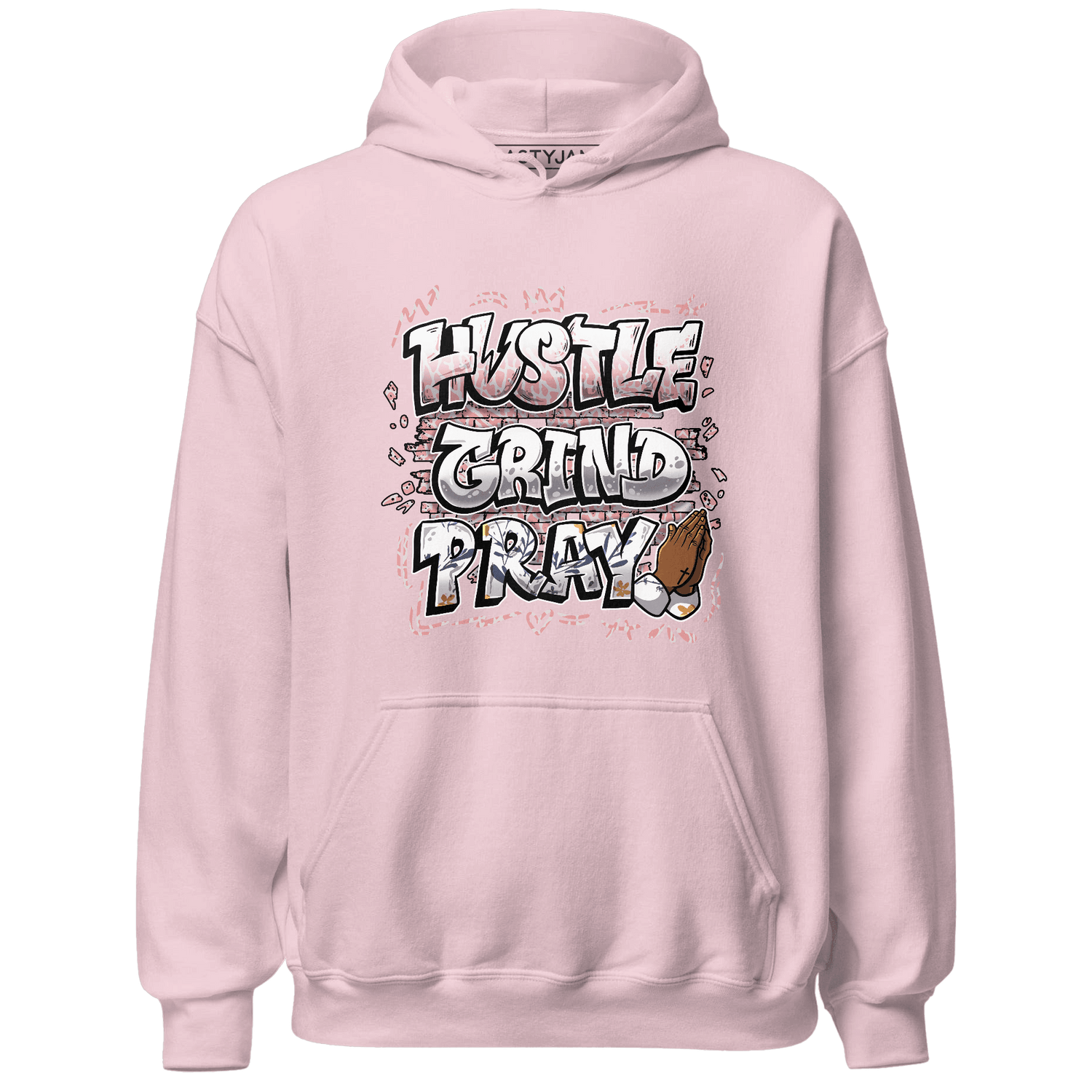 Red Stardust 3s Hoodie Match Hustle Grind Pray - NastyJamz