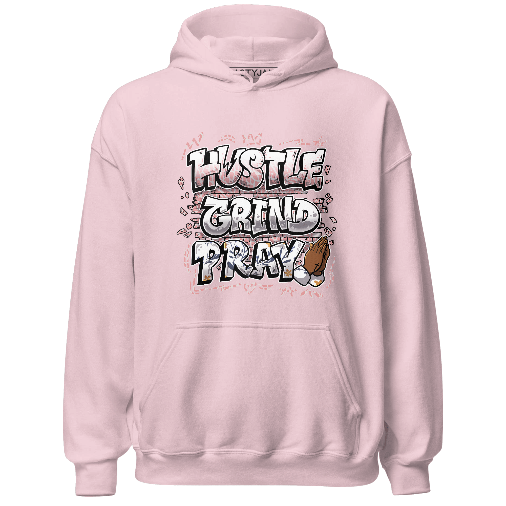 Red Stardust 3s Hoodie Match Hustle Grind Pray - NastyJamz