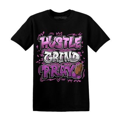 GS Hyper Violet 4s T Shirt Match Hustle Grind Pray - NastyJamz