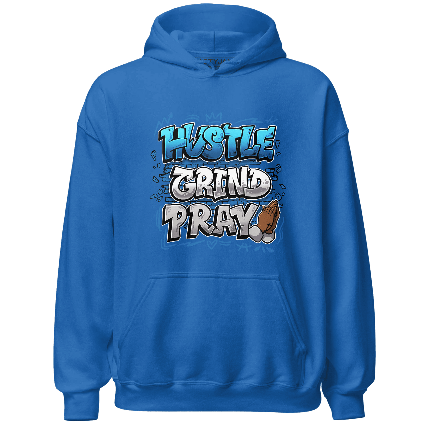 Industrial Blue 4s Hoodie Match Hustle Grind Pray - NastyJamz