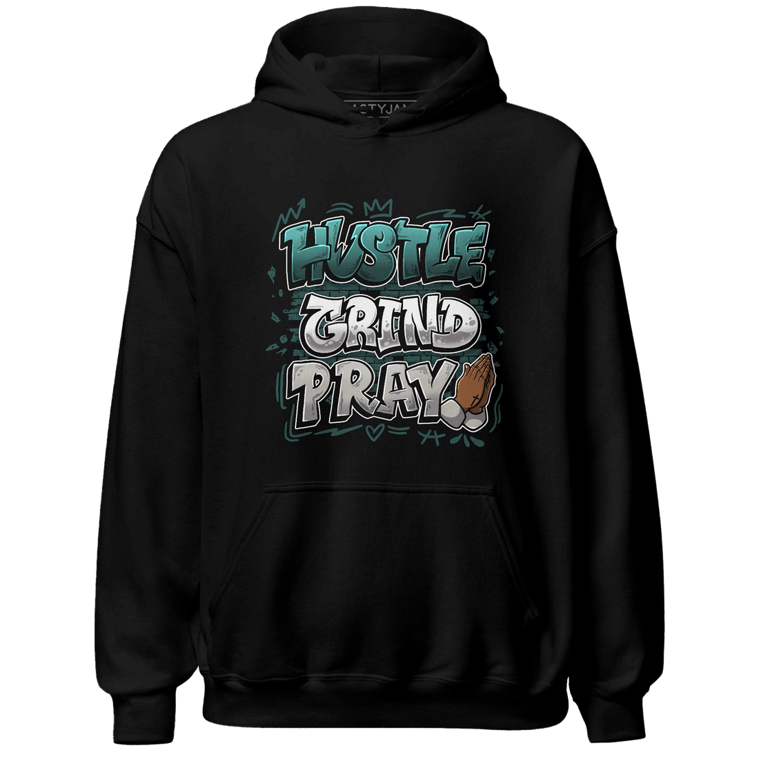 Oxidized Green 4s Hoodie Match Hustle Grind Pray - NastyJamz