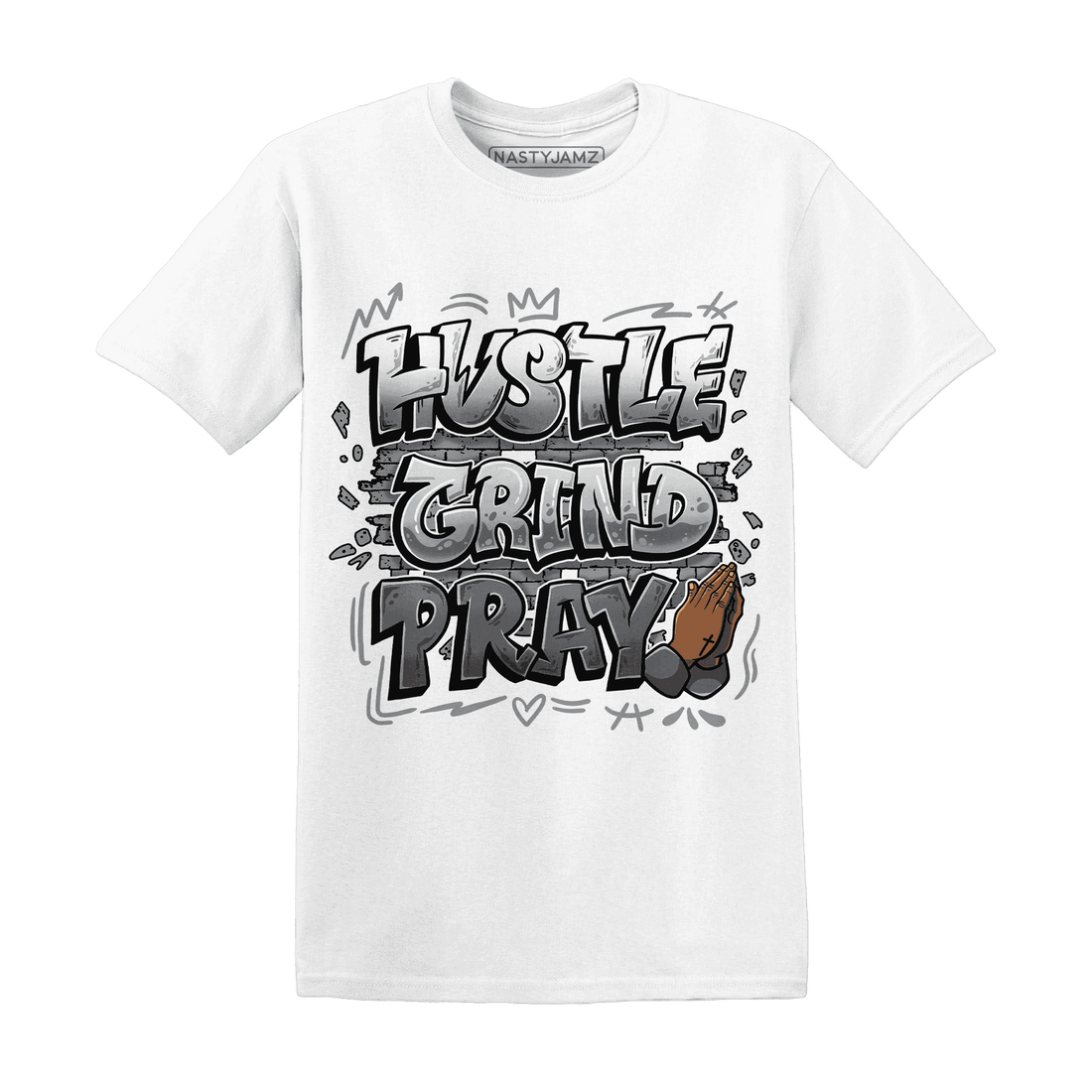 Paris Olympicsss 4s T Shirt Match Hustle Grind Pray - NastyJamz