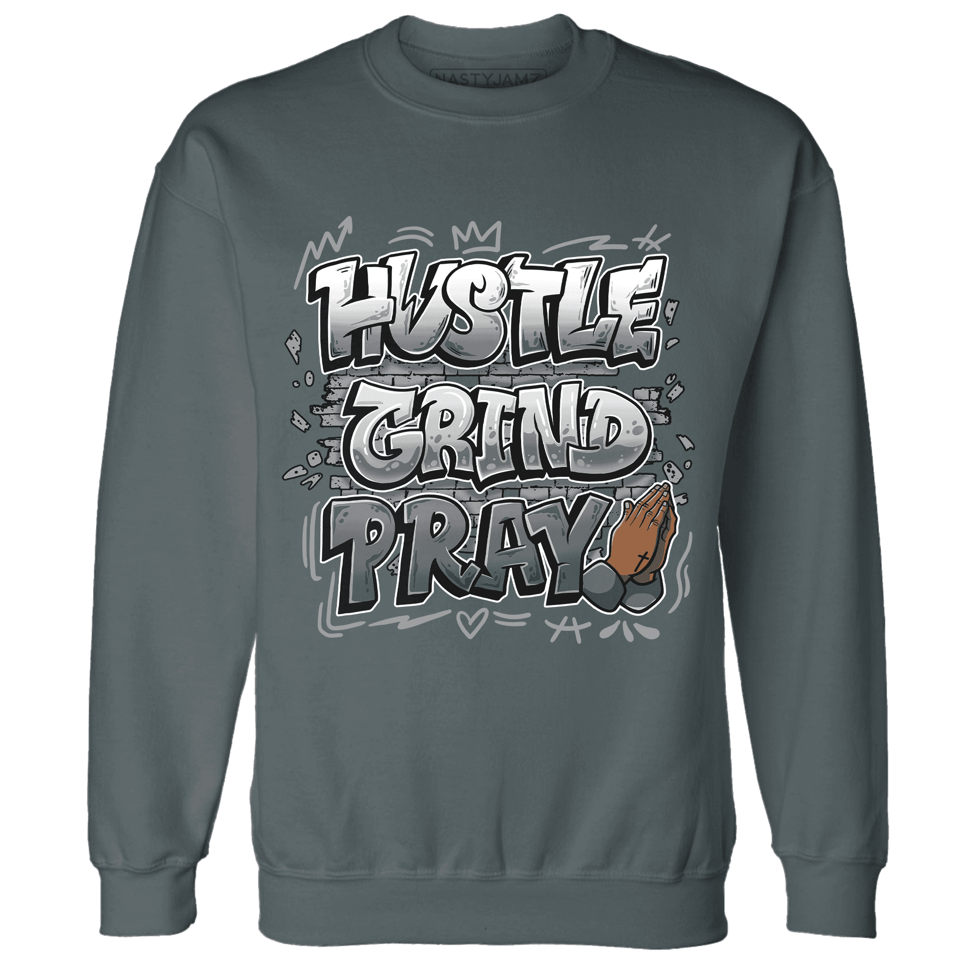 Paris Olympicsss 4s Sweatshirt Match Hustle Grind Pray - NastyJamz