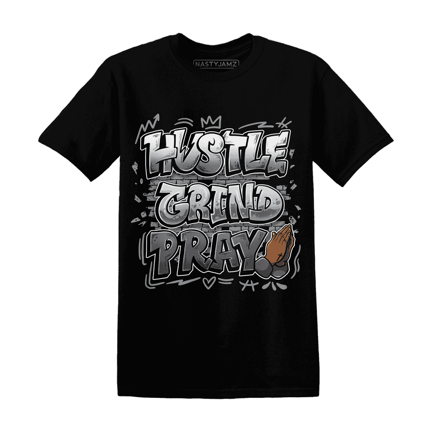 Paris Olympicsss 4s T Shirt Match Hustle Grind Pray - NastyJamz
