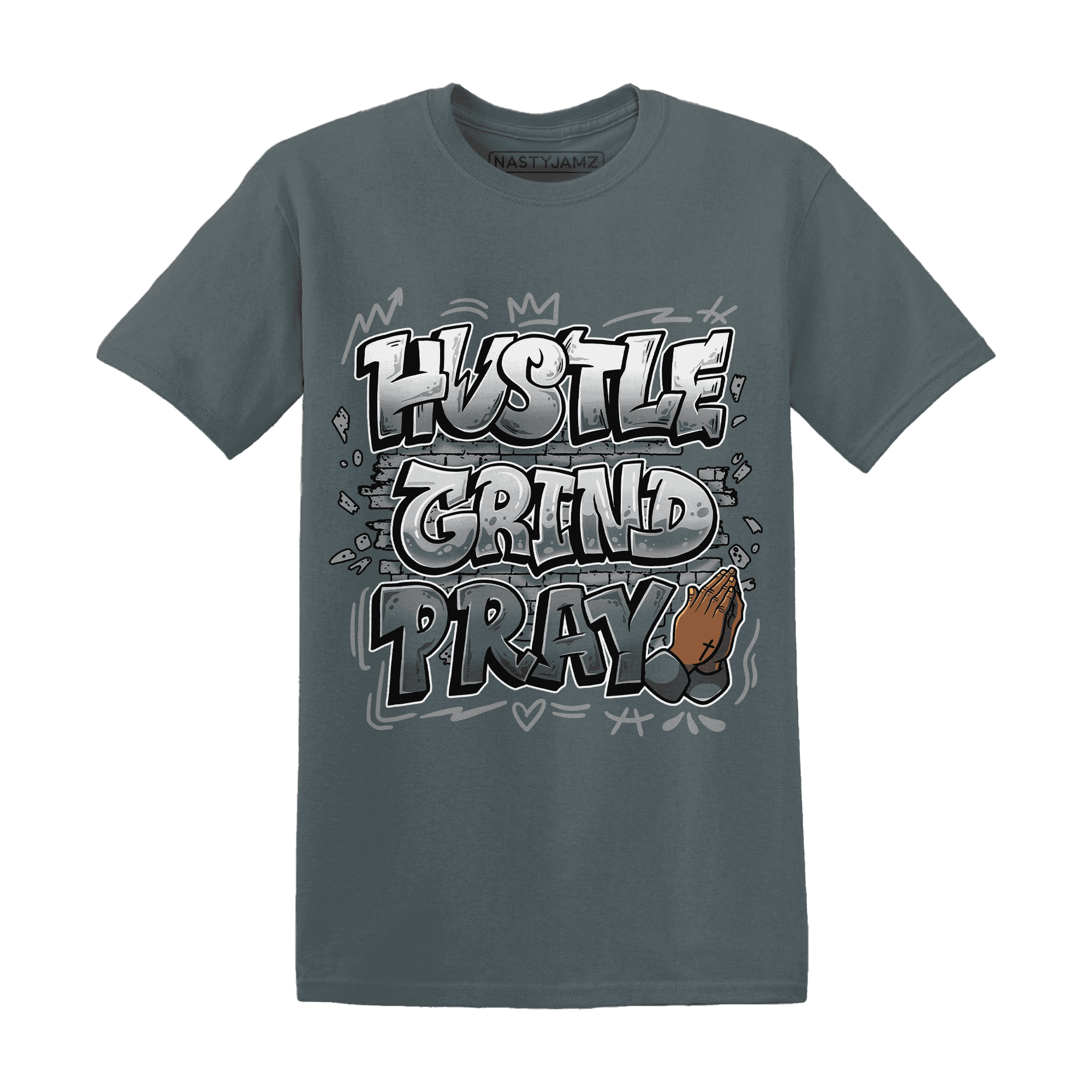 Paris Olympicsss 4s T Shirt Match Hustle Grind Pray - NastyJamz