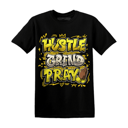 Vivid Sulfur 4s T Shirt Match Hustle Grind Pray - NastyJamz