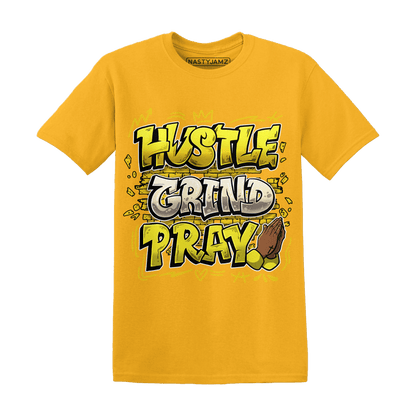 Vivid Sulfur 4s T Shirt Match Hustle Grind Pray - NastyJamz