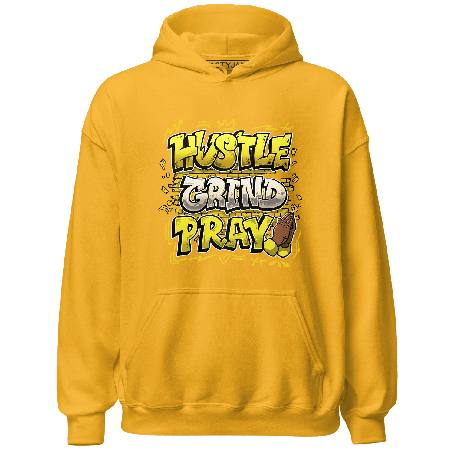 Vivid Sulfur 4s Hoodie Match Hustle Grind Pray - NastyJamz