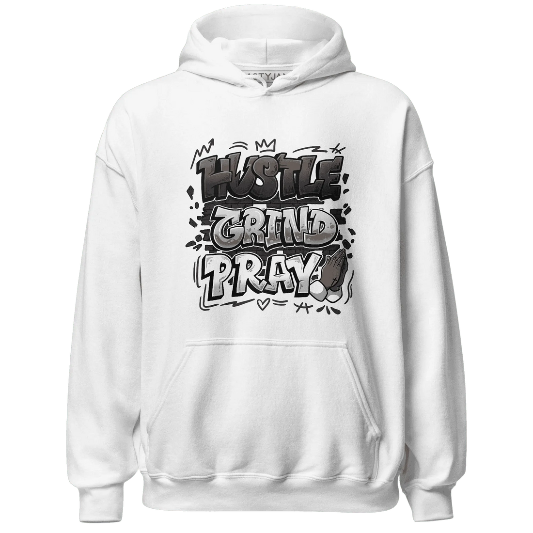 White-Thunder-4s-Hoodie-Match-Hustle-Grind-Pray