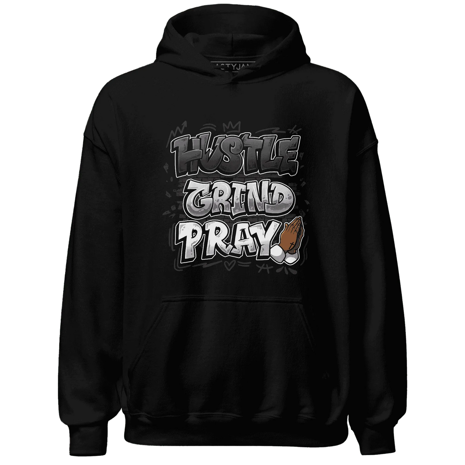 White-Thunder-4s-Hoodie-Match-Hustle-Grind-Pray