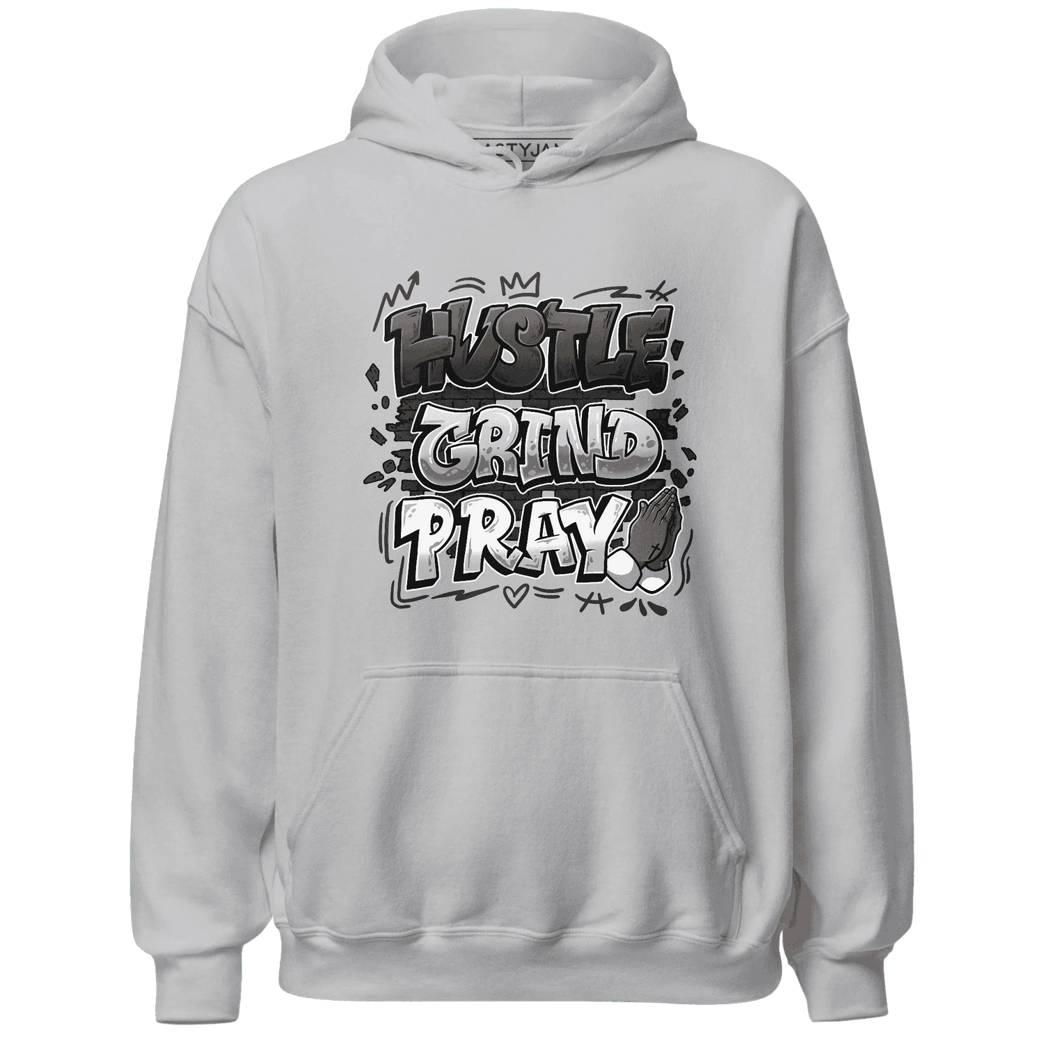 White-Thunder-4s-Hoodie-Match-Hustle-Grind-Pray