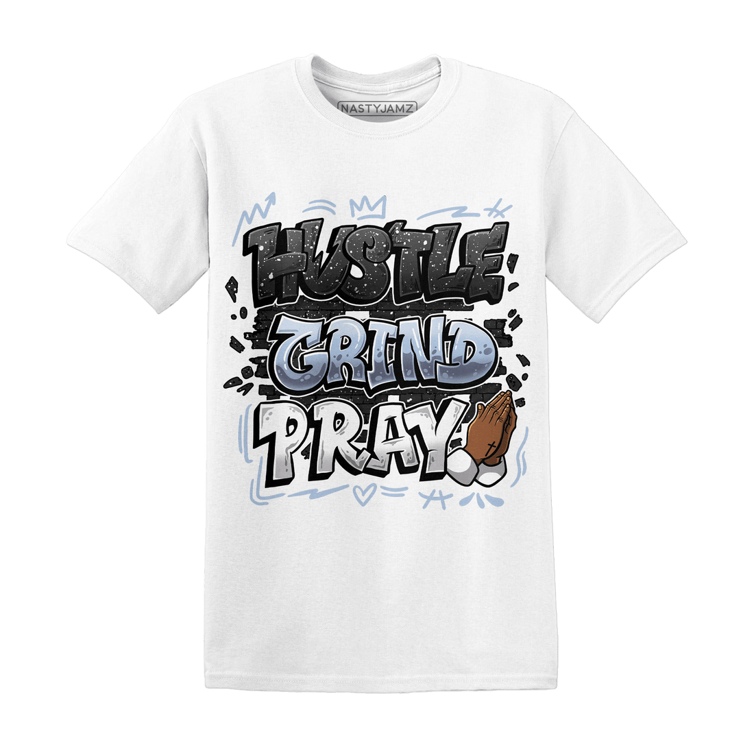 Reverse Oreo 6s T Shirt Match Hustle Grind Pray - NastyJamz