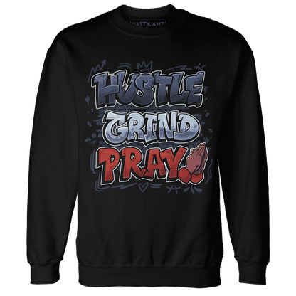 White-Navy-6s-Sweatshirt-Match-Hustle-Grind-Pray