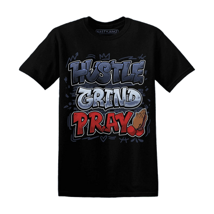 White-Navy-6s-T-Shirt-Match-Hustle-Grind-Pray