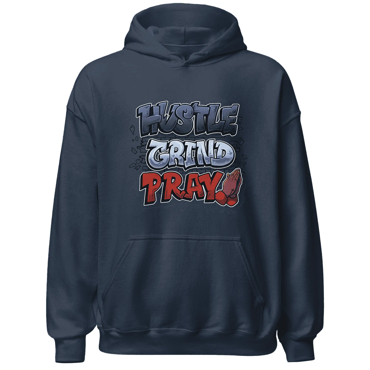 White-Navy-6s-Hoodie-Match-Hustle-Grind-Pray