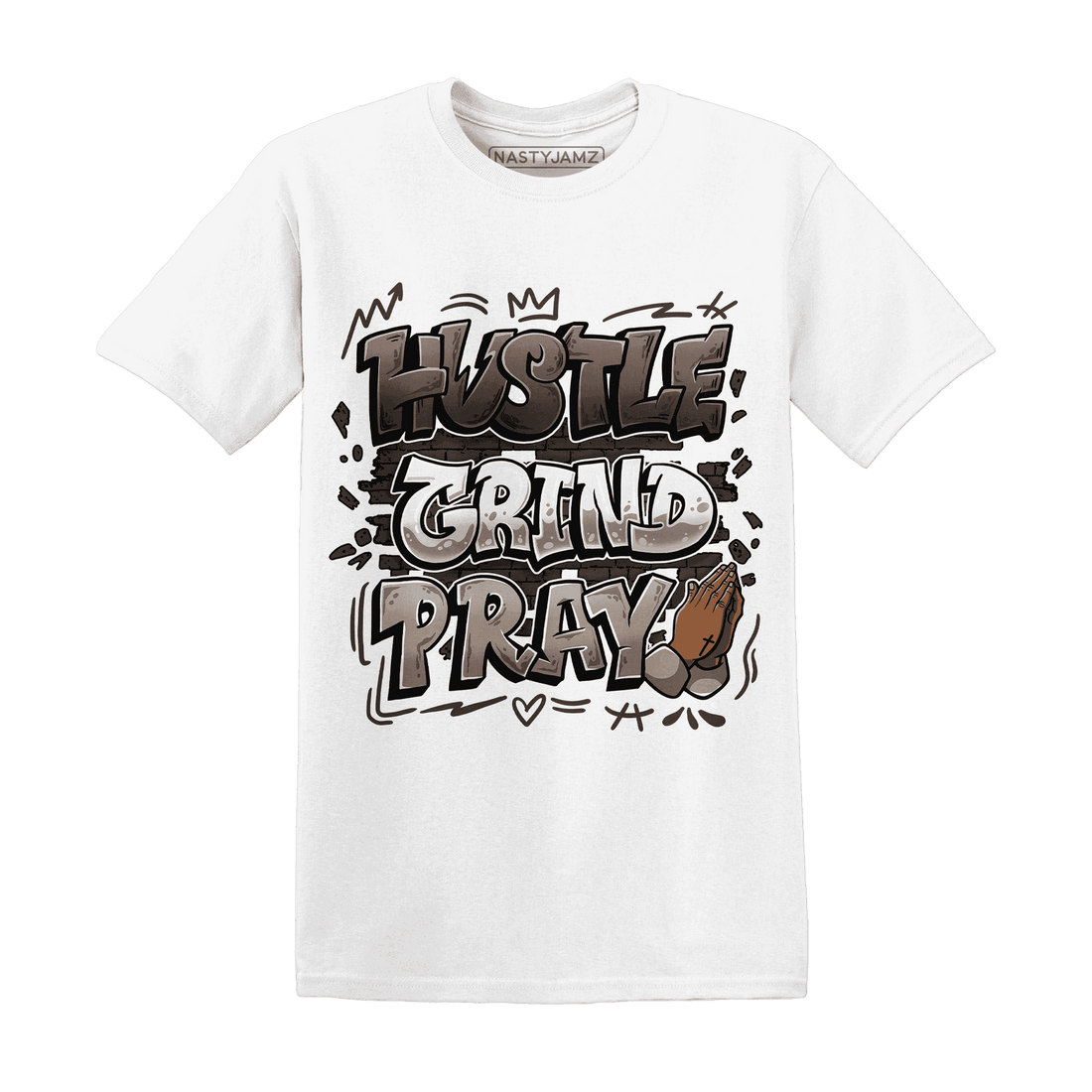 Dunk Low Baroque Brown T Shirt Match Hustle Grind Pray - NastyJamz