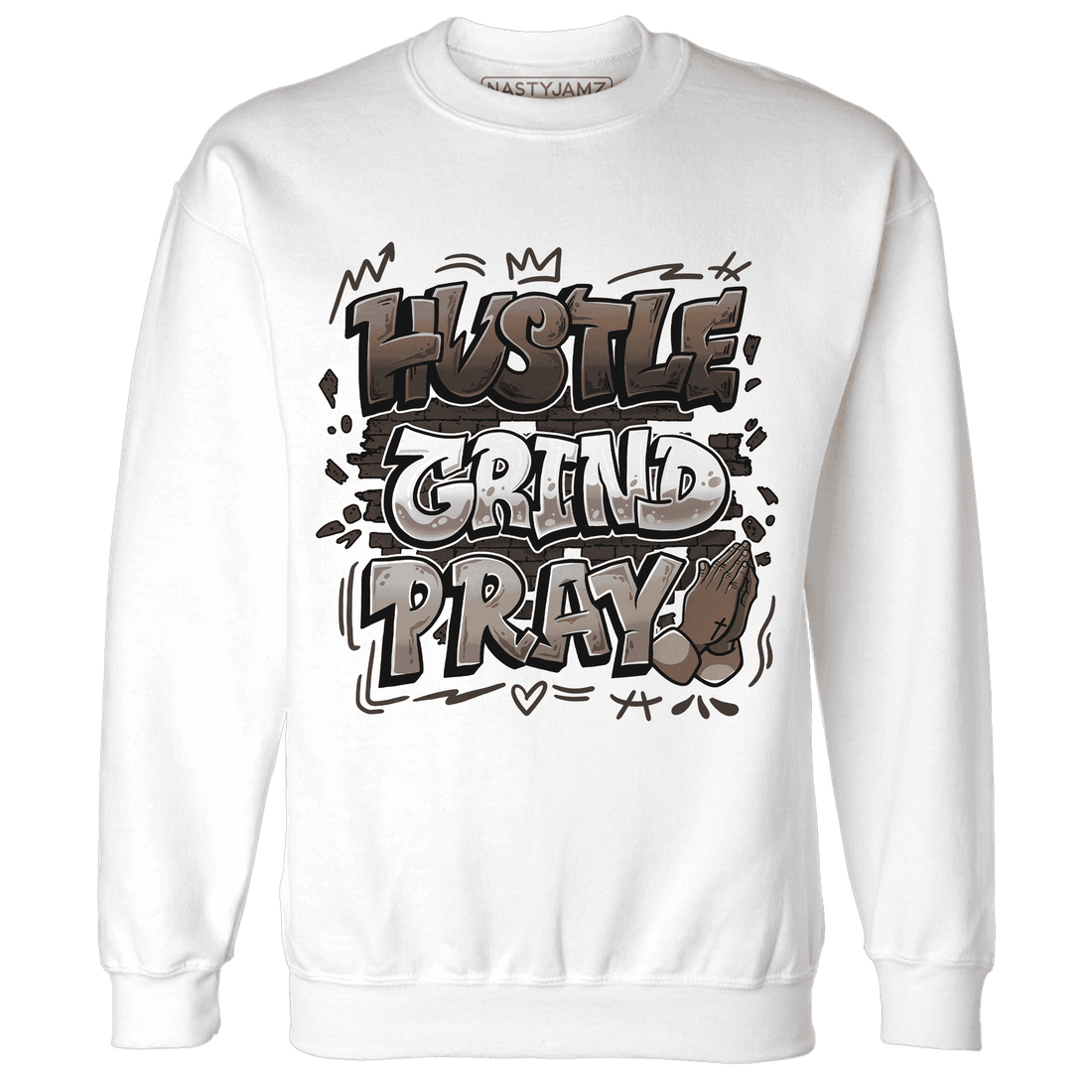 Dunk Low Baroque Brown Sweatshirt Match Hustle Grind Pray - NastyJamz
