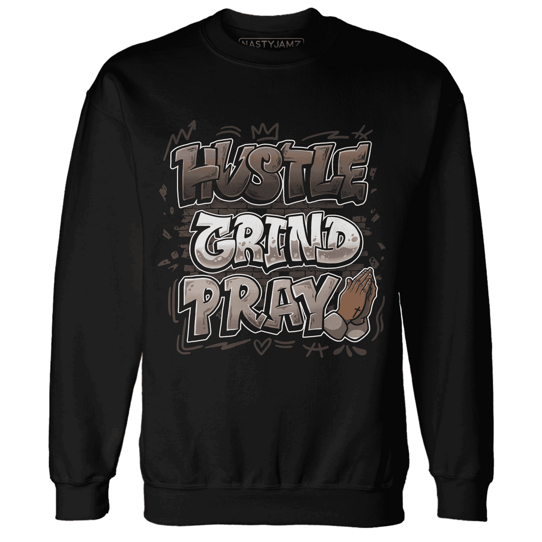 Dunk Low Baroque Brown Sweatshirt Match Hustle Grind Pray - NastyJamz