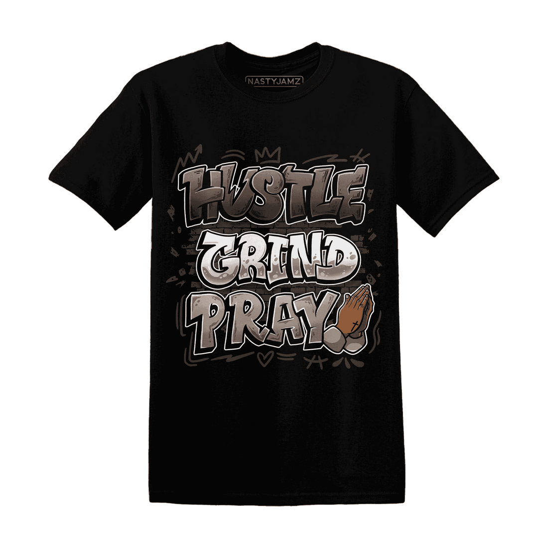 Dunk Low Baroque Brown T Shirt Match Hustle Grind Pray - NastyJamz