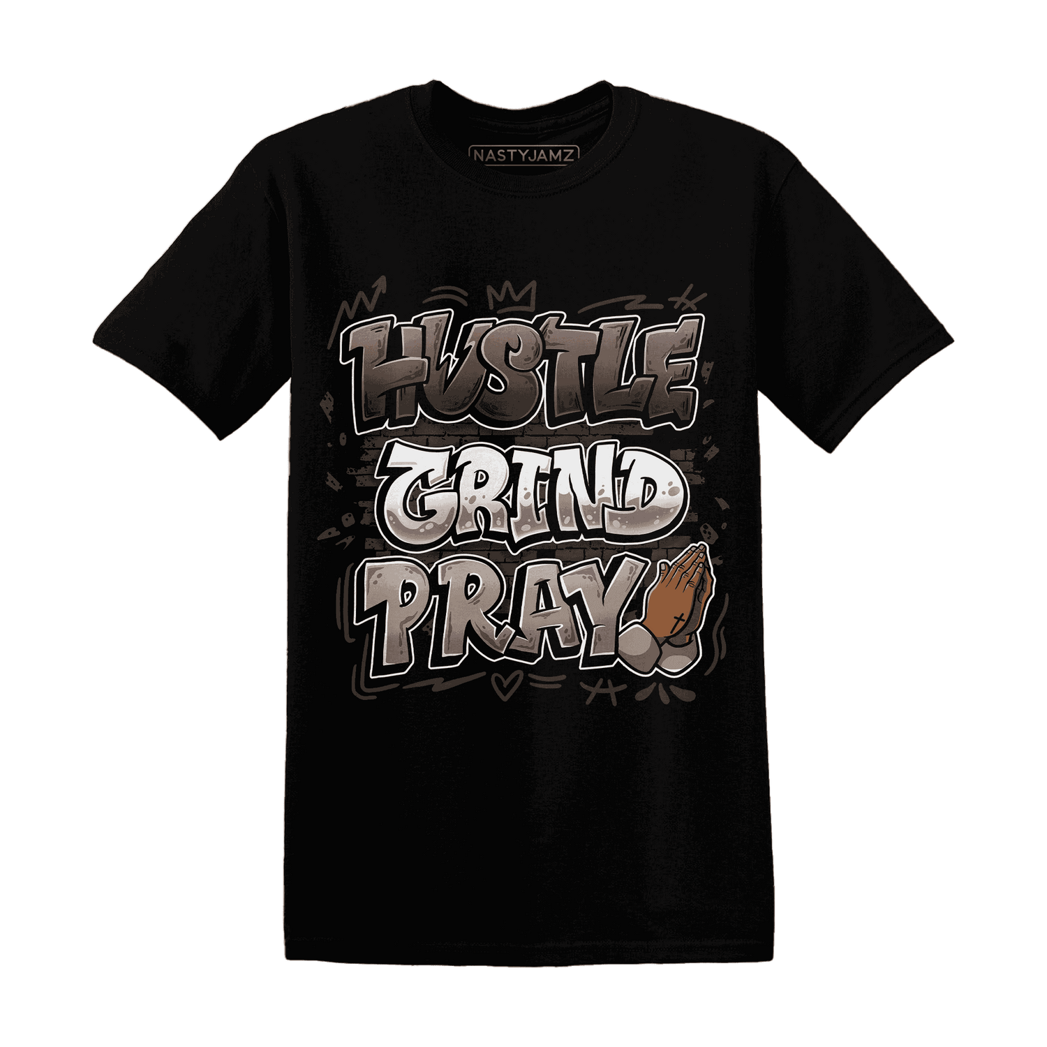 Dunk Low Baroque Brown T Shirt Match Hustle Grind Pray - NastyJamz