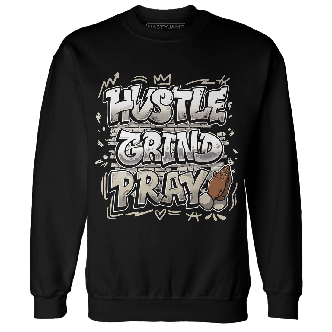 Gratitude 11s Sweatshirt Match Hustle Grind Pray - NastyJamz